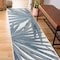 World Rug Gallery Tropical Leaves Nature Inspired Indoor/Outdoor Runner Rug 2' x 7' Blue 4030BLUE2X7 - alternate 5